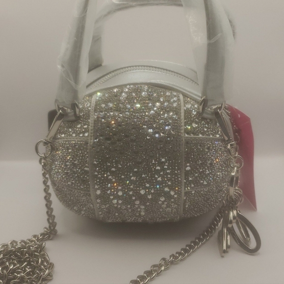 Betsey Johnson Limited Edition NYE 2020 Ball Drop Crossbody, Silver - Picture 5 of 9